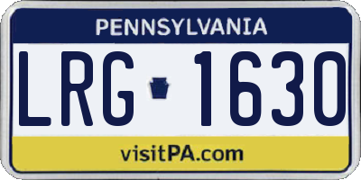 PA license plate LRG1630
