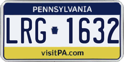 PA license plate LRG1632