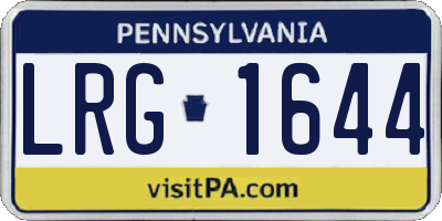 PA license plate LRG1644