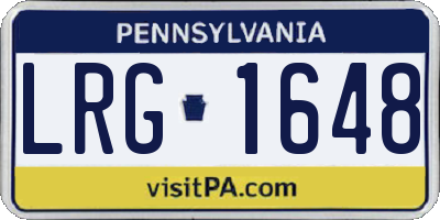 PA license plate LRG1648