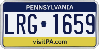 PA license plate LRG1659