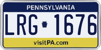 PA license plate LRG1676