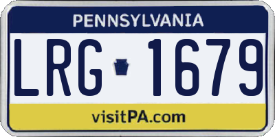 PA license plate LRG1679
