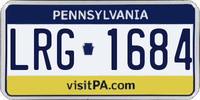 PA license plate LRG1684