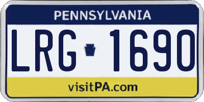 PA license plate LRG1690