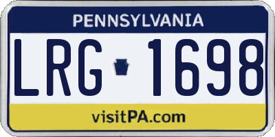 PA license plate LRG1698