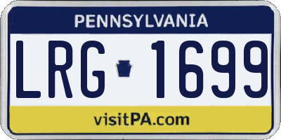 PA license plate LRG1699