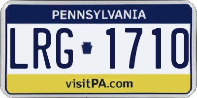PA license plate LRG1710