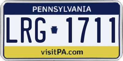PA license plate LRG1711