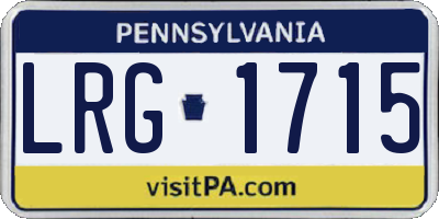 PA license plate LRG1715