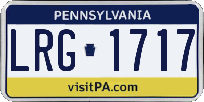 PA license plate LRG1717
