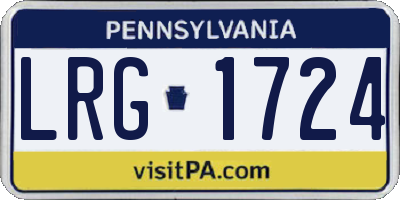 PA license plate LRG1724