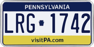 PA license plate LRG1742