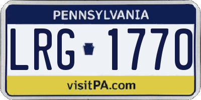 PA license plate LRG1770