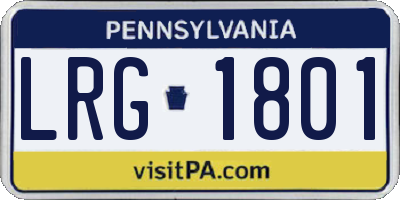 PA license plate LRG1801