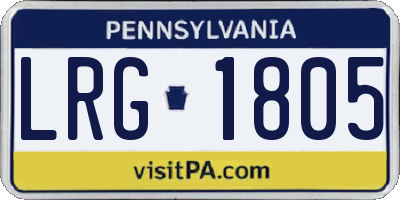 PA license plate LRG1805