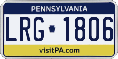 PA license plate LRG1806