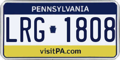 PA license plate LRG1808