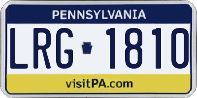 PA license plate LRG1810