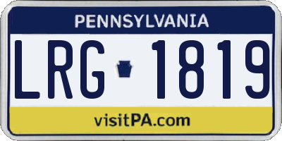 PA license plate LRG1819