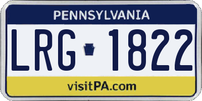 PA license plate LRG1822