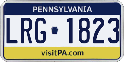 PA license plate LRG1823