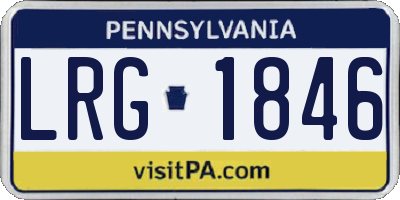 PA license plate LRG1846