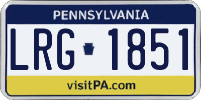 PA license plate LRG1851