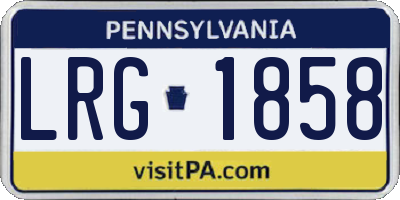 PA license plate LRG1858