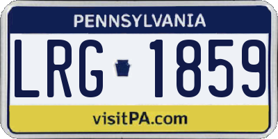 PA license plate LRG1859