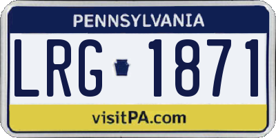 PA license plate LRG1871