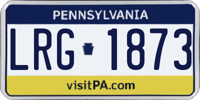 PA license plate LRG1873