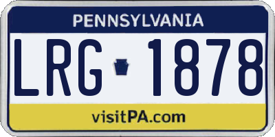 PA license plate LRG1878