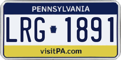 PA license plate LRG1891