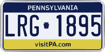 PA license plate LRG1895