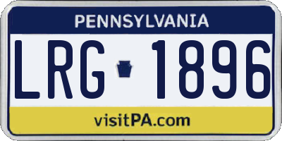 PA license plate LRG1896