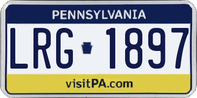 PA license plate LRG1897