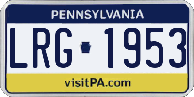 PA license plate LRG1953