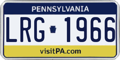 PA license plate LRG1966