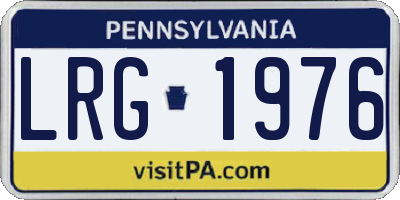 PA license plate LRG1976