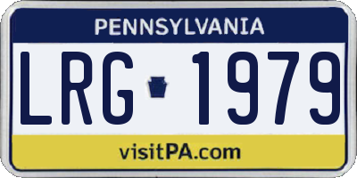PA license plate LRG1979