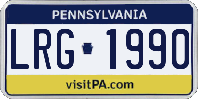 PA license plate LRG1990