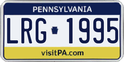 PA license plate LRG1995