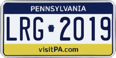 PA license plate LRG2019