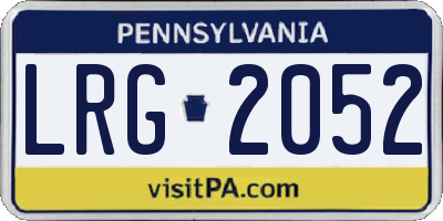 PA license plate LRG2052