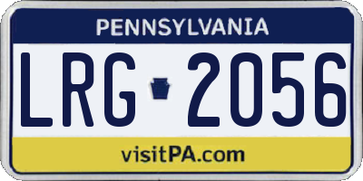 PA license plate LRG2056