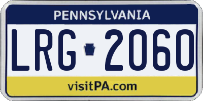 PA license plate LRG2060