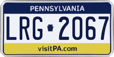 PA license plate LRG2067