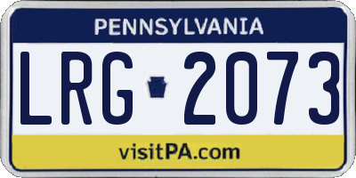 PA license plate LRG2073