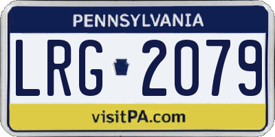 PA license plate LRG2079
